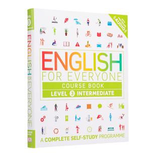 DK English for Everyone Course Book 1-4 系列 新视觉 人人学英语 课本套装 英文原版 Beginner Intermediate 自学练习册工具书