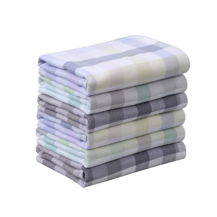 图强纯棉方巾手帕2条男女儿童宝宝柔软吸水洗脸擦手小毛巾口水巾