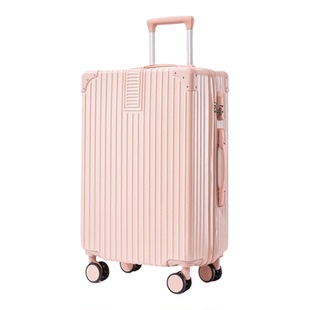 新潮登机箱复古万向静音轮拉杆箱20寸ABS+PC行李密码箱旅行箱包