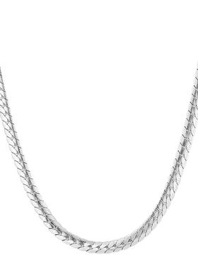 项链男款轻奢小众压花古巴链