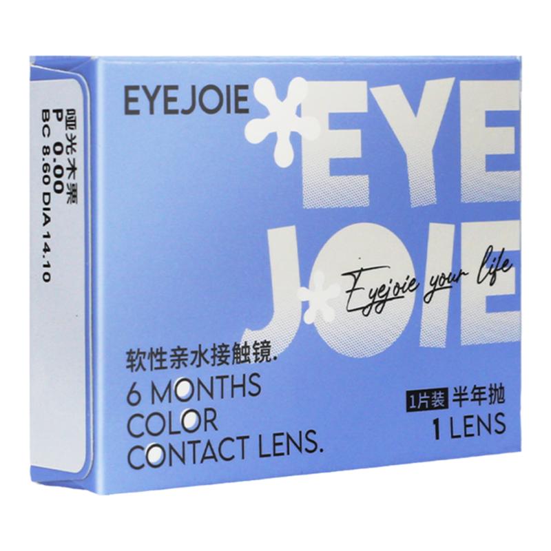 EYEJOIE爱乔半年抛女美瞳1片自然近视彩色隐形眼镜大小直径旗舰店