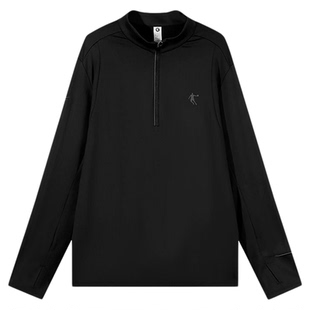 乔丹飞影长袖T恤男款2025秋季新款半拉链跑步上衣男士健身运动服