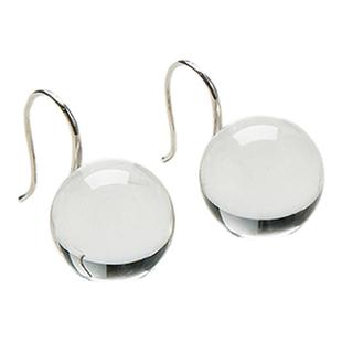 iSTONE/石头记天然白水晶耳环高净体水晶S925银高跟鞋耳钩新中式