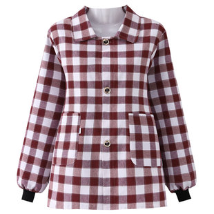 短款正穿小个子棉布罩衣女新款围裙厨房家用做饭透气耐磨工作服女