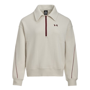 安德玛UA 新秋系列女子毛圈布1/4拉链运动休闲卫 6006009-279