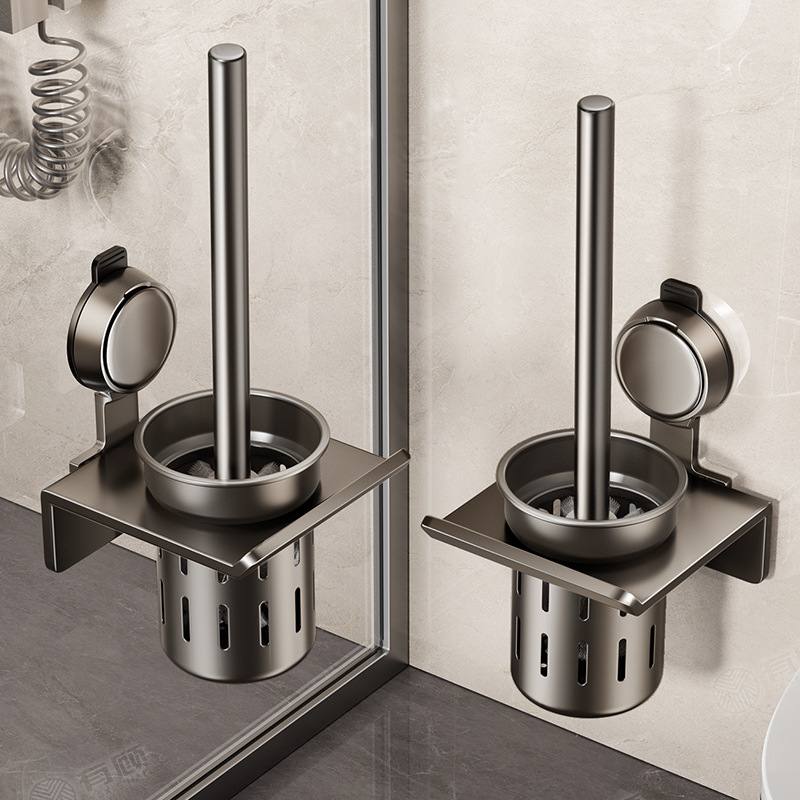 吸盘马桶刷架家用浴室卫生间清洁刷架收纳置物架免厕所打孔壁挂式