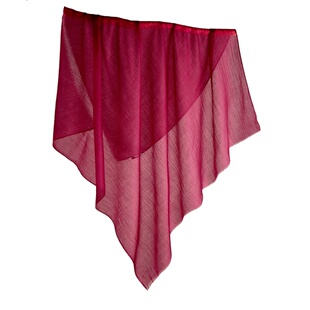 红色羊绒围巾女春夏薄款高级感三角巾披肩外搭2026新款戒指绒丝巾