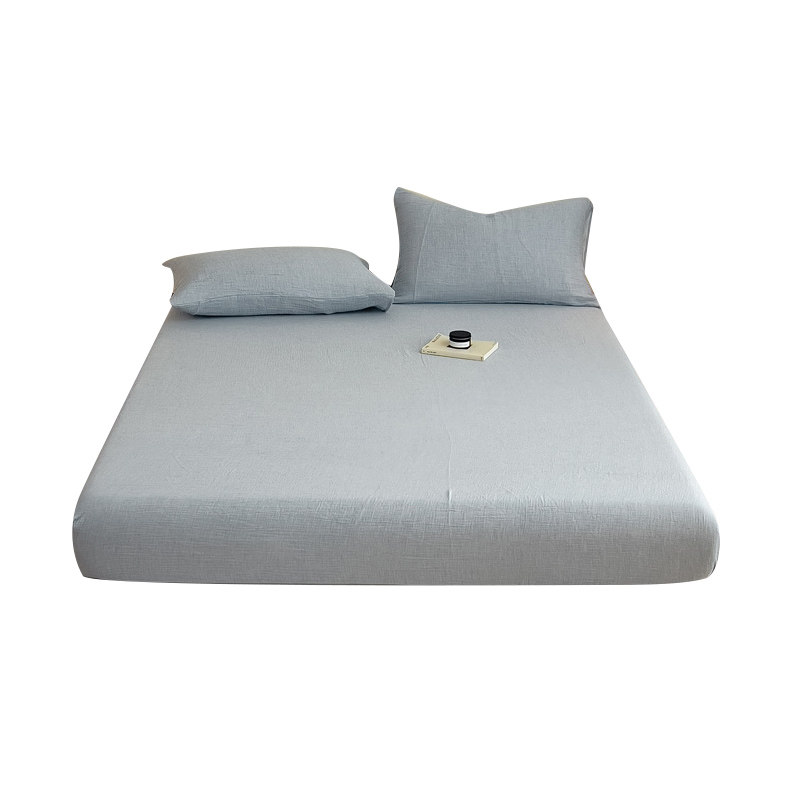 皱皱纱全棉床笠单件母婴级纯棉床罩三件套2025新款全包床垫保护罩