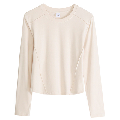 不起球莫代尔洋气鱼骨长袖女