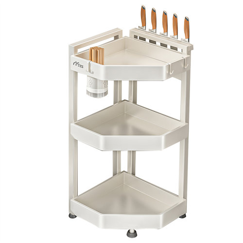 厨房置物架台面转角多功能三角架调料品调味罐收纳架子刀架调味料