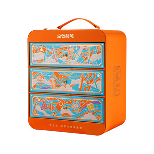 点石百宝箱高档商务文具礼盒黑色按动中性笔荧光笔马克笔柔绘笔手账笔学生礼物生日男孩女孩书法练字绘画393