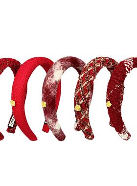 【天猫精选】2026新款红色发箍女