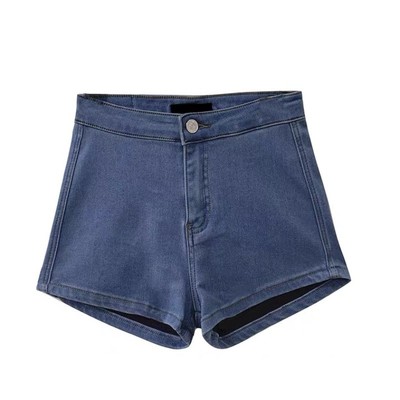 超显大长腿蜜桃臀牛仔热裤短裤