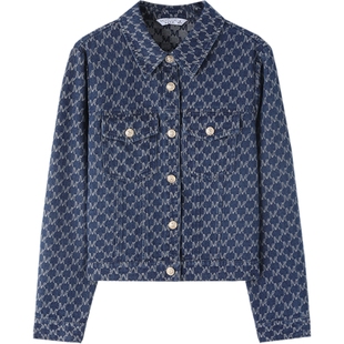 沫晗依美休闲夹克牛仔外套2025秋季新款长袖百搭爆款女士短外套