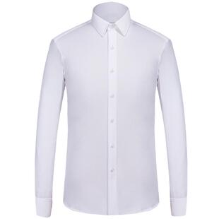 灰衬衫男长袖抗皱商务青年修身职业正装高级结婚西装面试衬衣