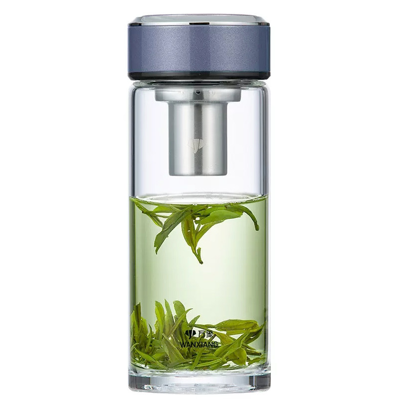 万象新款单层玻璃泡茶杯多色可选