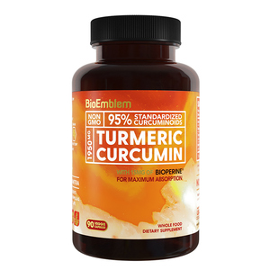 bioemblem姜黄素胶囊黑胡椒95%高纯天然有机姜黄美国进口【临期】