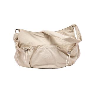 三福挎包春季纯色充棉休闲运动斜挎包双袋口抽绳女包490827Z