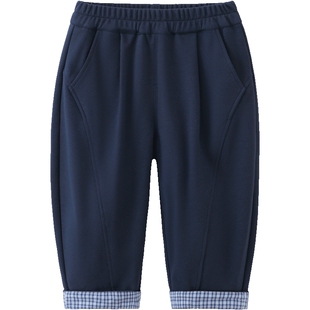 [抗菌]齐齐熊宝宝休闲裤春装男童裤子儿童2026新款宽松学院风直筒