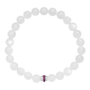 天然冰种白玉髓绿玉髓手链女款镶钻玉石玉器圆珠子白月光手串珠串