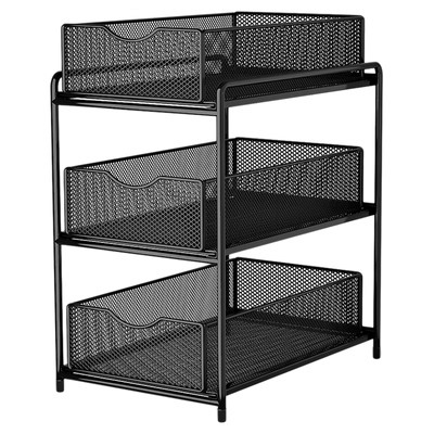 抽拉式置物架橱柜内分层架子卫生间下水槽柜各种神器大全收纳拉篮