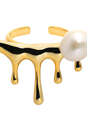 pearlona原创开口戒指女小众设计