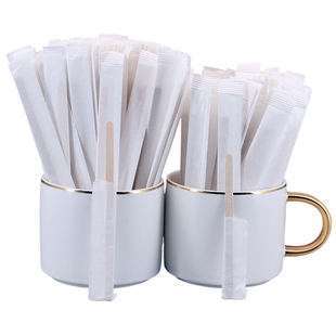 短柄木质咖啡棒110桦木调羹独立包装咖啡搅拌棒短小木棍木条11cm