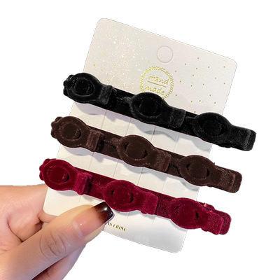 公主头发夹植绒编发发夹