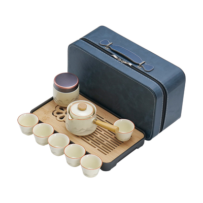 汝窑远山旋转自动泡茶壶