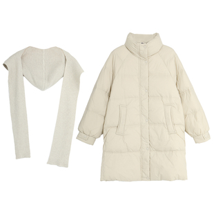 西町村屋羽绒服女装秋冬90绒休闲感文艺披肩中长款外搭HD8205262