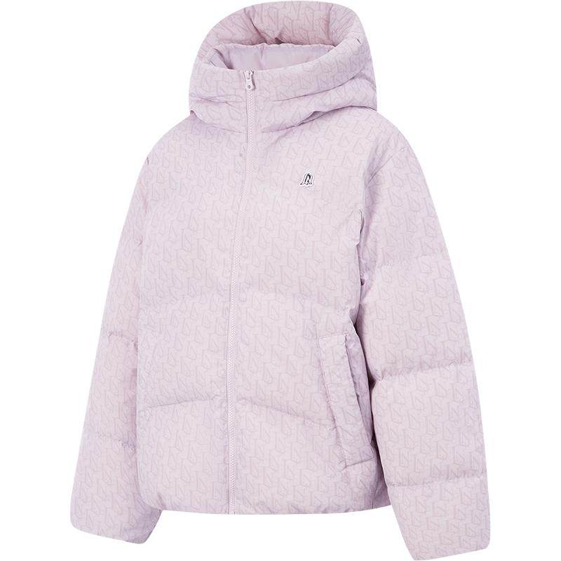 李宁火锅羽绒服丨女士冬季新款连帽短款上衣泡芙衣服鸭绒运动外套