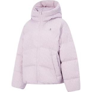 李宁火锅羽绒服丨女士冬季新款连帽短款上衣泡芙衣服鸭绒运动外套