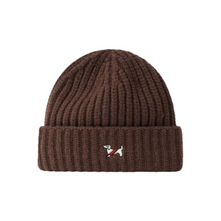 帽子男款2025新款冬黑色棉帽男士毛线帽大头围针织帽男生冷帽跑步