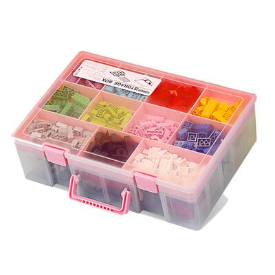 乐高多层积木玩具车模logo收纳盒