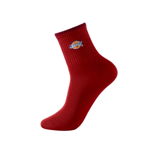 Dickies袜子男款白色运动纯棉青少年红色女款马年本命年中筒袜冬