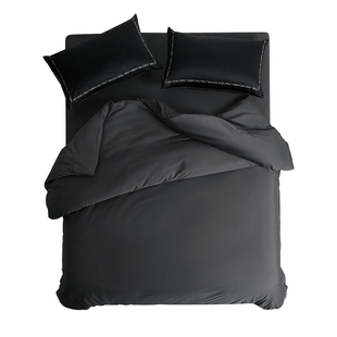 音色丝滑裸感四件套纯棉高定纱全棉贡缎简约轻奢床单被套-生活诗