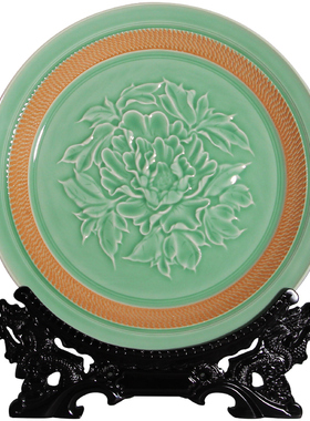 绍杰龙泉宋元陶瓷家居客厅挂盘