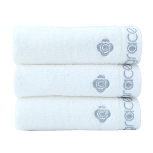 洁丽雅酒店纯白色毛巾2条装柔软加厚成人纯棉洗脸家用吸水一等品