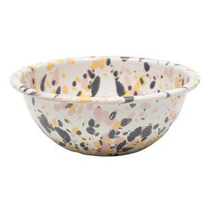 美国正品Crow Canyon搪瓷珐琅CATALINA泼墨网红马克杯燕麦碗餐盘