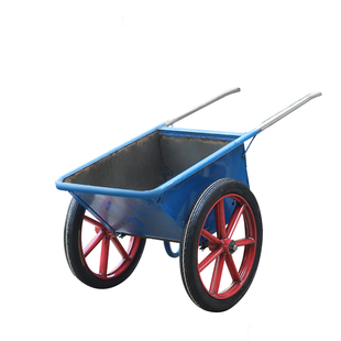 翻斗车工地手推车建筑用搬运车灰斗车农用两轮车实心轮胎老式特厚