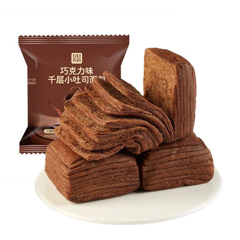 巧克力味千层小吐司面包牛乳千层吐司手撕早餐解馋零食品休闲小吃