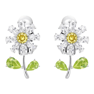 [HEFANG何方奥莱]奶油小花花耳钉轻奢高级感女设计感耳夹耳饰礼物