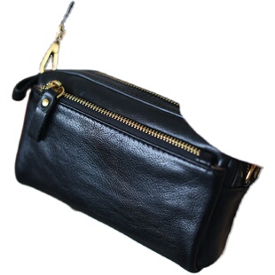 布谷森林女士新款复古头层牛皮小方包真皮原创单肩斜挎手机包B495