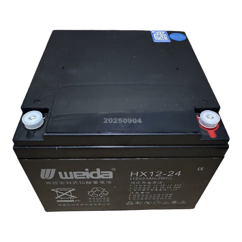 利达消防主机应急照明蓄电池12V