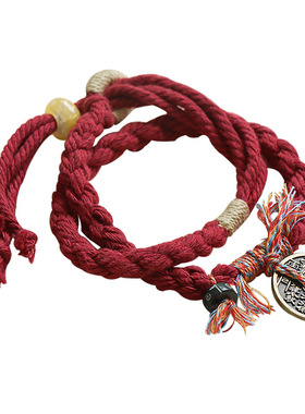 龙虎山鬼花钱男女铜复古项链手链