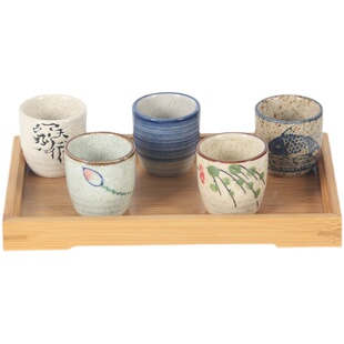 迷你小号酒盅清酒杯复古酒杯烈酒杯陶瓷酒具白酒黄酒杯一口杯创意