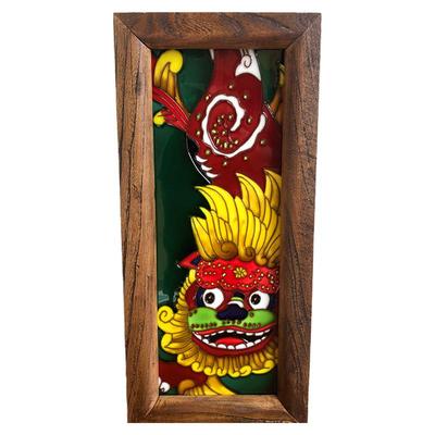 立体浮雕陶瓷木挂画国风客厅手绘