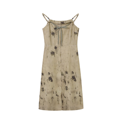 通勤优雅汉元素连衣裙知则原创