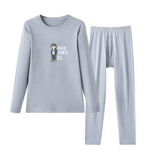 古今青少年保暖内衣男大童2025秋冬新款羊毛蚕丝秋衣秋裤打底套装