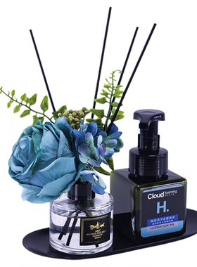 浴室柜装饰品摆件托盘花艺套装